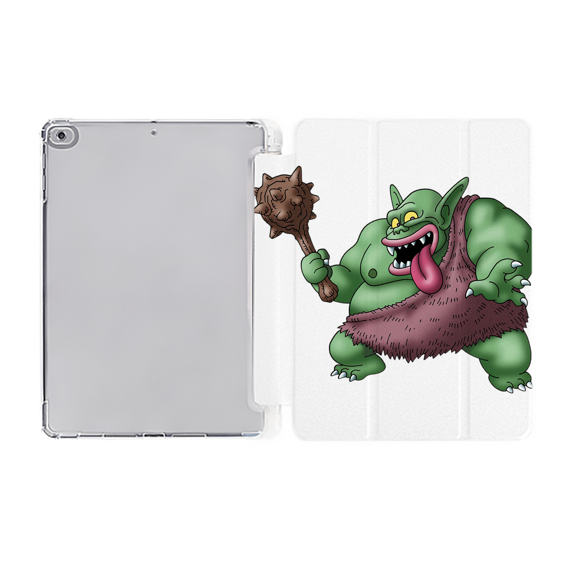 （画像用） ドラゴンクエスト Doragon Kuesuto Dragon Quest IPad ケース ペン収納付き 三つ折りスタンド PUレザー×シリコン 対応機種9.5/10.5/10.9インチ